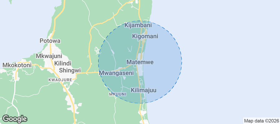 Matemwe Airbnb map